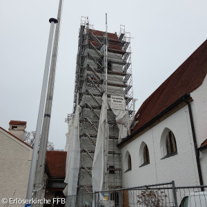 Turmgerüst im Abbau 1